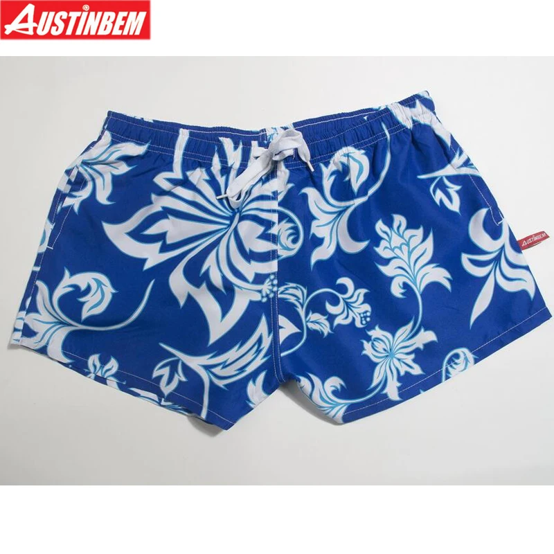 AUSTINBEM синие пляжные шорты с цветами мужские купальники сексуальные плавки трусы