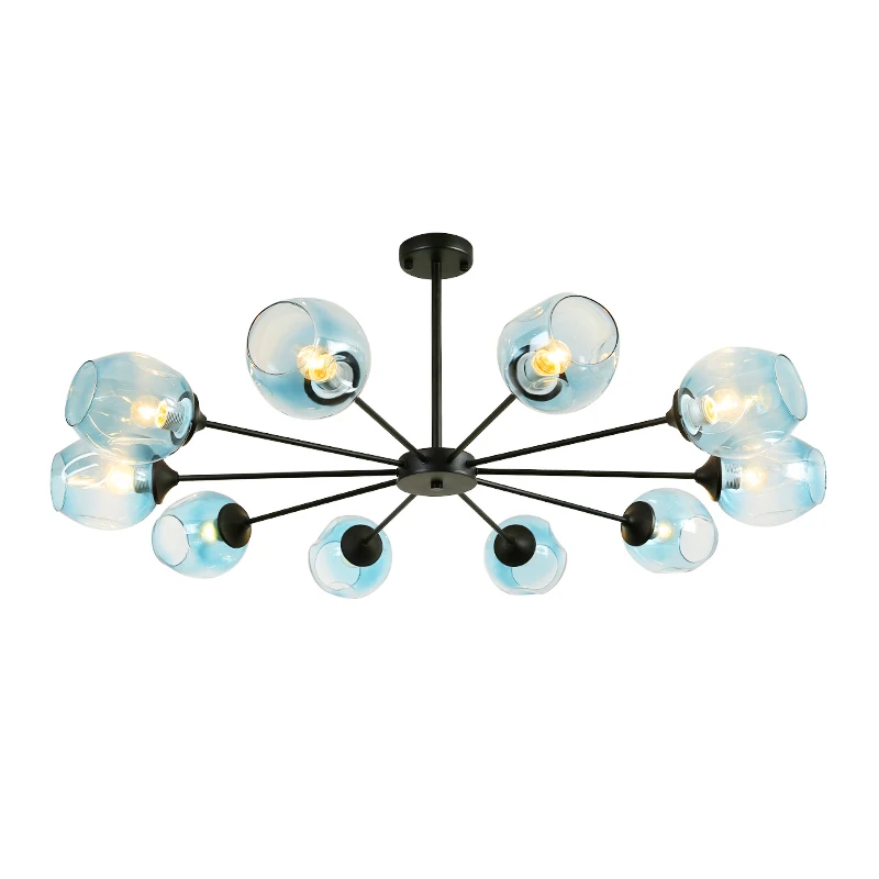 

Nordic Hanging Lamp Living Room Modern Led Chandelier Bedroom Restaurant Blown Glass Chandelier Gold ledModern Lighting 110-265V