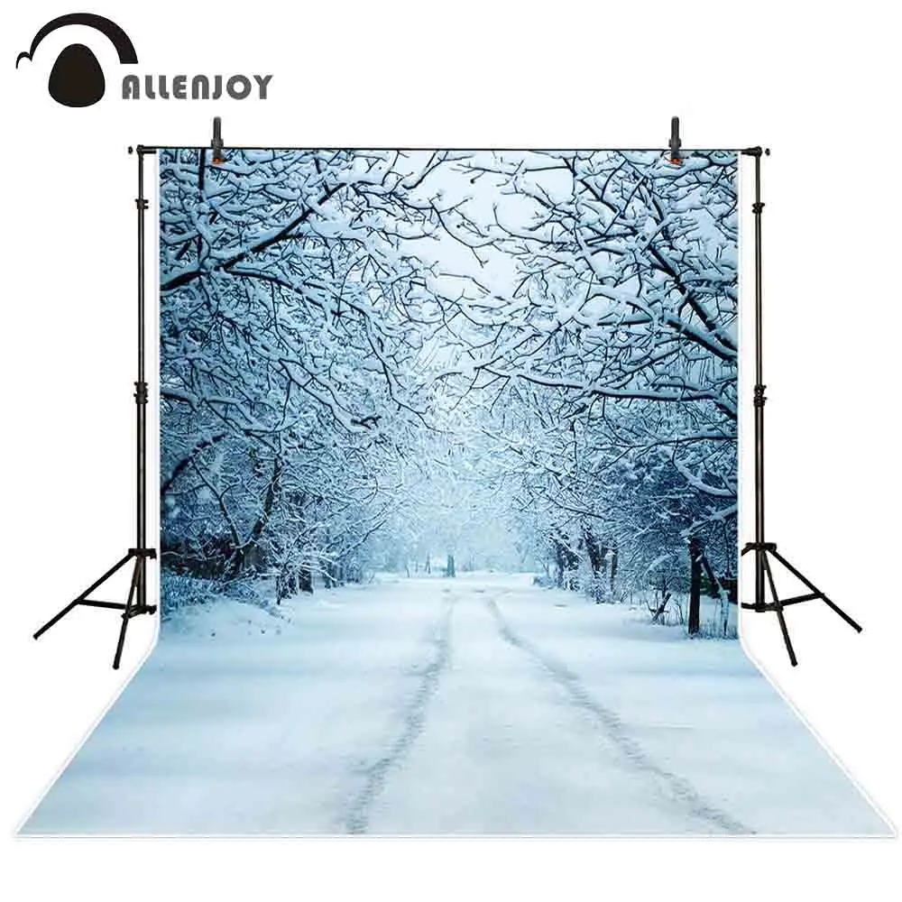 

Alenjoy photography background winter landscape snow nature path backdrop photocall photoshoot prop photographer customize