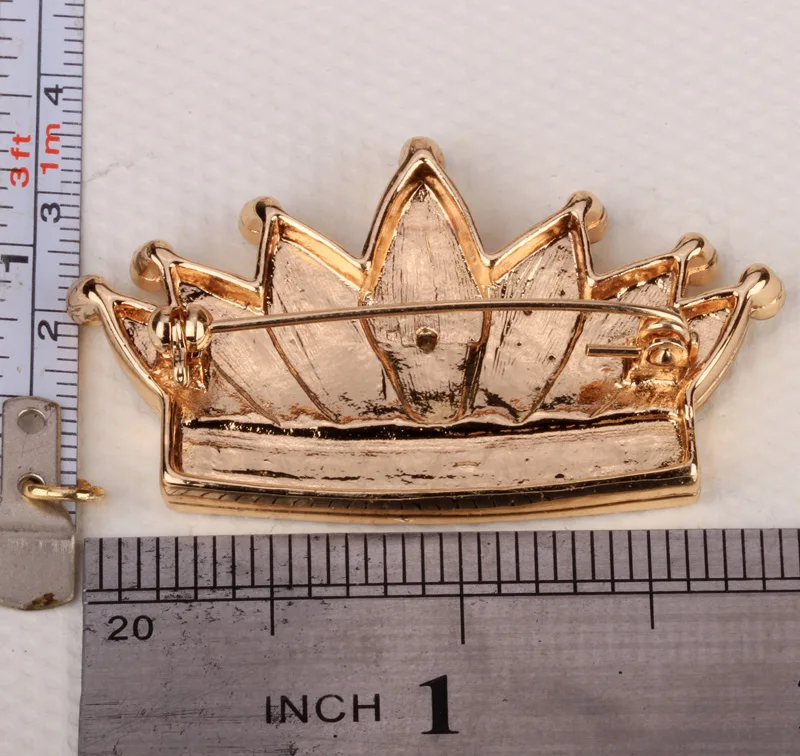 Женская Брошь с австрийским кристаллом ZP11 золотистого и серебряного цвета