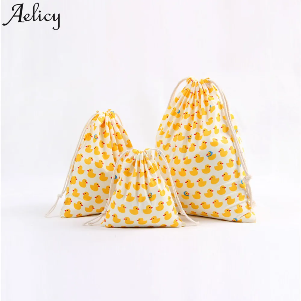 Aelicy 2018 новый модный рюкзак унисекс с принтом из мультфильма Льняная сумка на