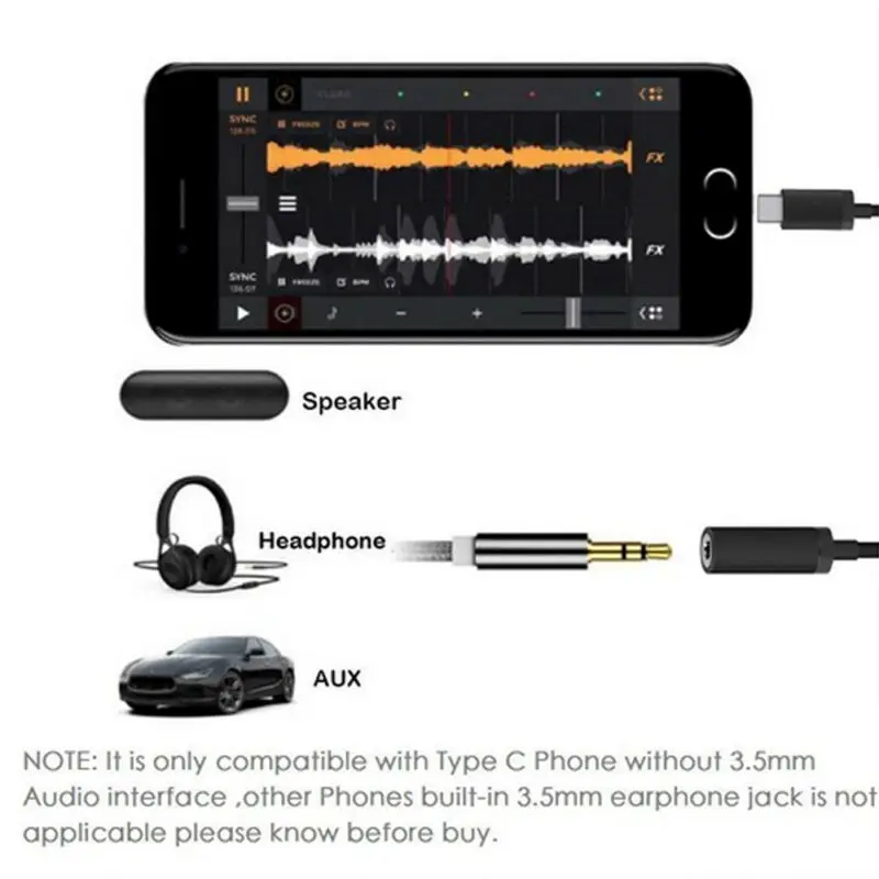 Адаптер USB Type C порт 3 5 мм Aux аудио разъем кабель для наушников 1|Кабели мобильных