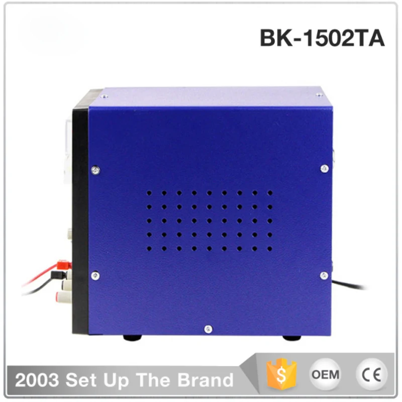 BK 1502TA постоянного тока Регулируемый источник питания амперметр цифровой дисплей