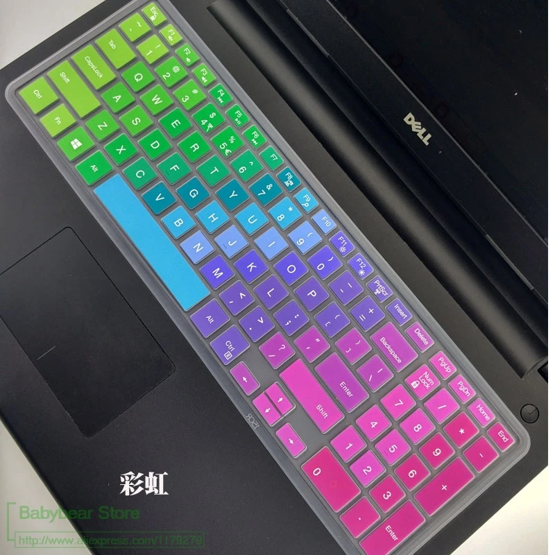 Силиконовый чехол для клавиатуры ноутбука Dell Insprion Ins15 5567 5000 17Cr Vostro 15 3549R 3558 3559 3541 6/17
