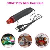 black 300w 110v mini heat gun heat shrink air temperature electric nozzle tool hand made hot air gun