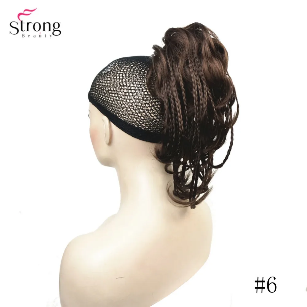 StrongBeauty косички плетеные заколки в конский хвост шиньон для наращивания волос Короткие прямые Коготь Зажим конский хвост