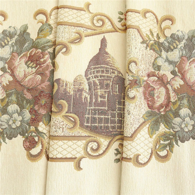 Европейские Элегантные высококачественные жаккардовые занавески с полным