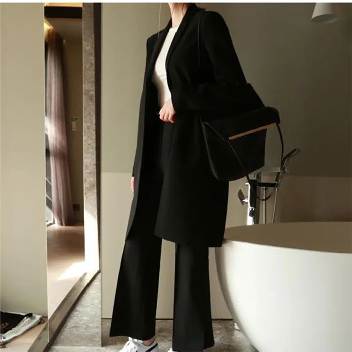 Женские Брючные костюмы весна осень мода большой размер Повседневный высококачественный маленький костюм из двух частей женский костюм NUW488