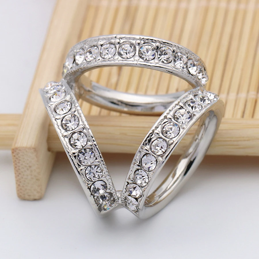 Кристальная треугольная шелковая Пряжка Стразы для шарфа броши женщин