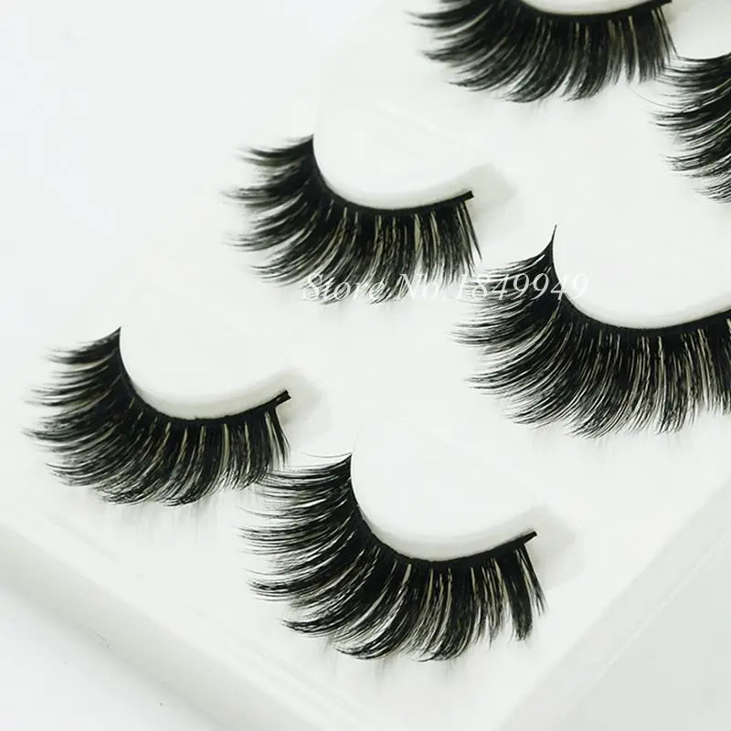 Объемные Накладные ресницы накладные из натурального материала ручной работы