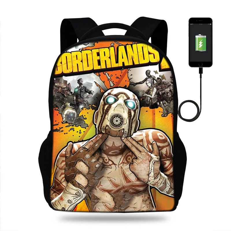 Рюкзак с принтом в виде игры borderland 2 школьные сумки для девочек и мальчиков