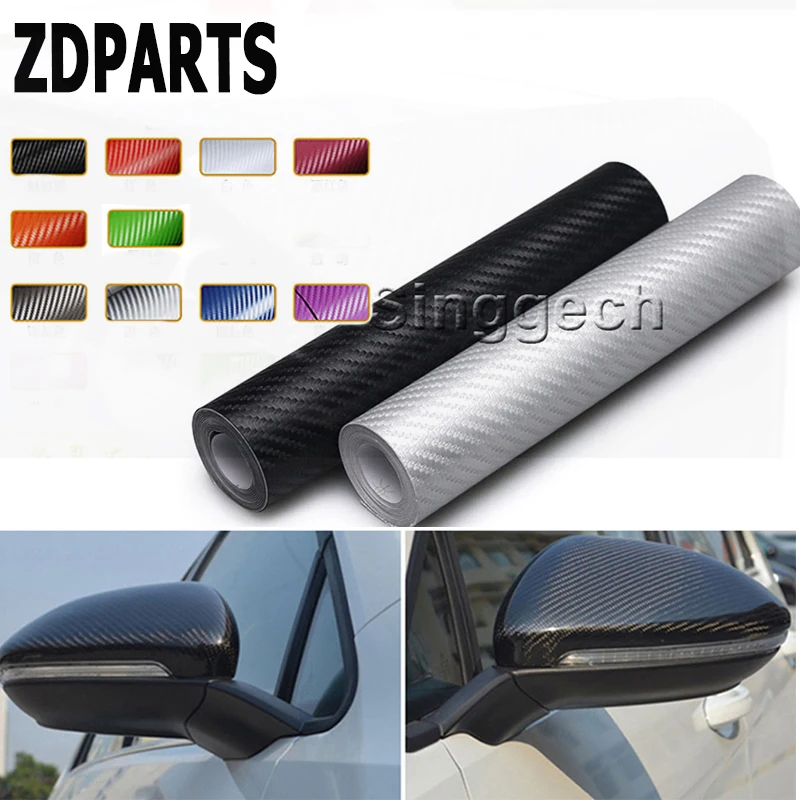 ZDPARTS 3D 30*127 см стайлинга автомобилей углеродного волокна Стикеры 10 видов цветов