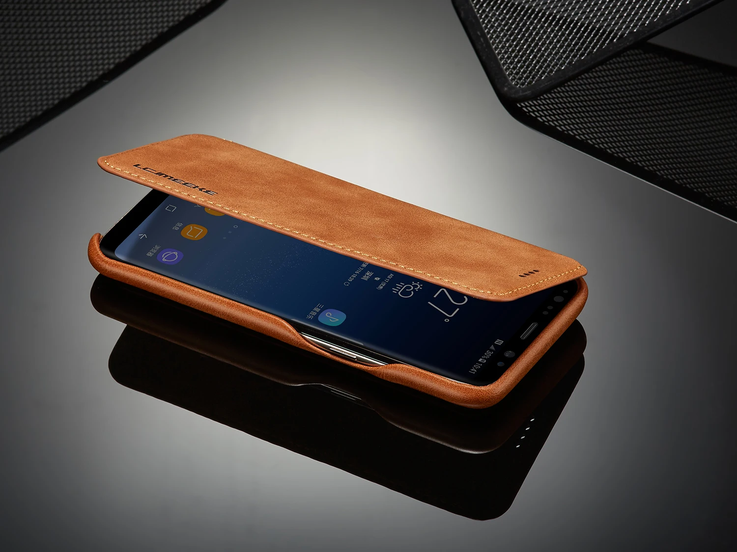 LC. imeeke роскошный Магнитный привлекательный флип-чехол для samsung Galaxy S8 и S8+ Plus бизнес-Кобура ретро кожаный чехол простой