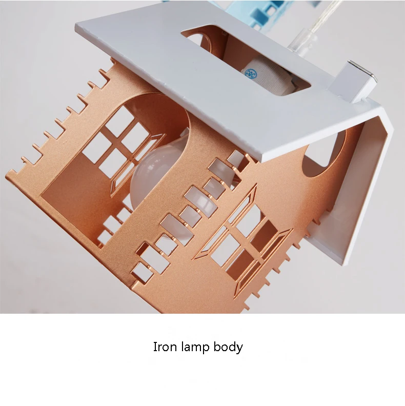 

Children's pendant lamp single head room creative bar 3 head bedroom LED pendant lamp kindergarten restaurant lighting fixtures