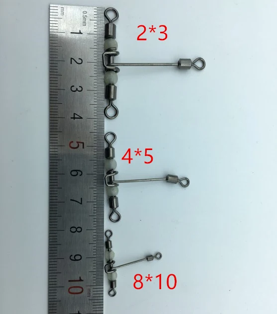 5 шт. тройной светящийся Т-образный перекрестный вертлюг с жемчужными бусинами