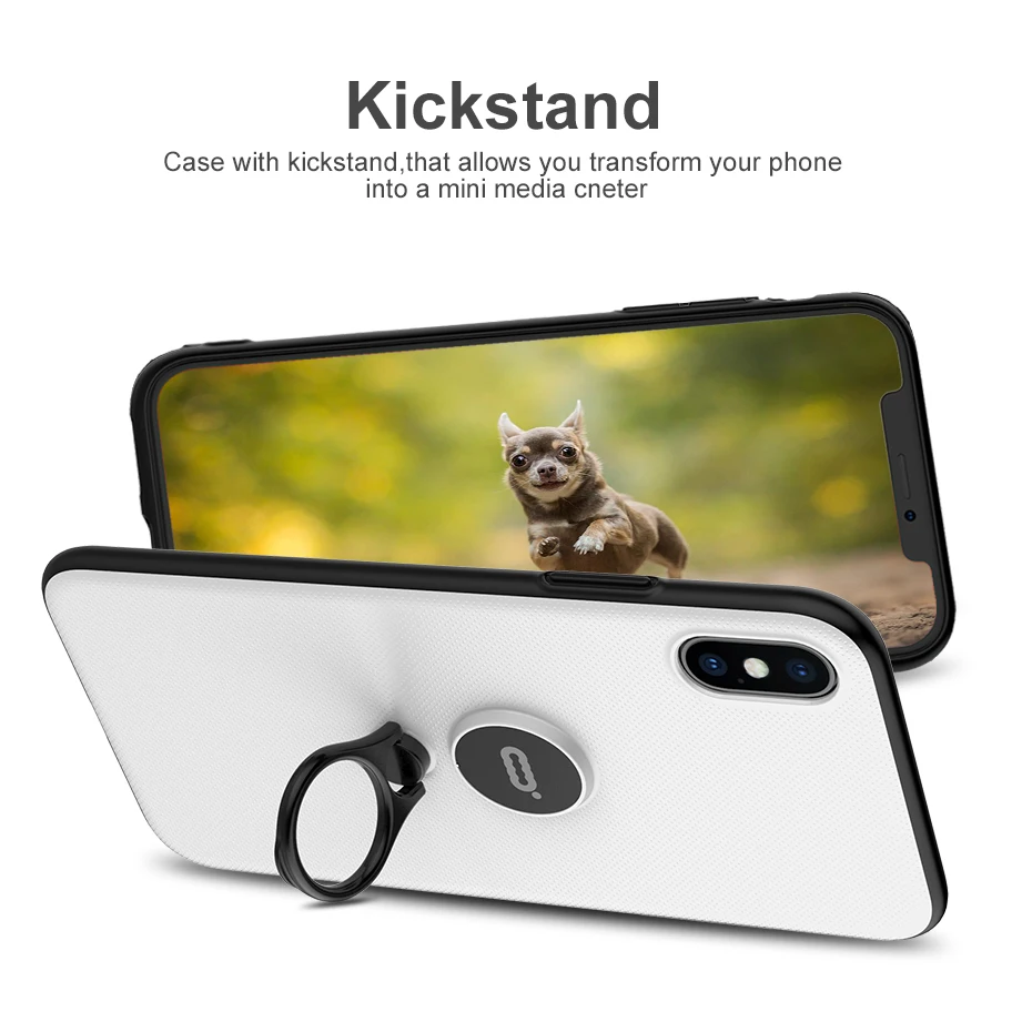 Оригинальный кольцевой держатель чехол для iphone X 10 Kickstand Мягкий ТПУ жесткий