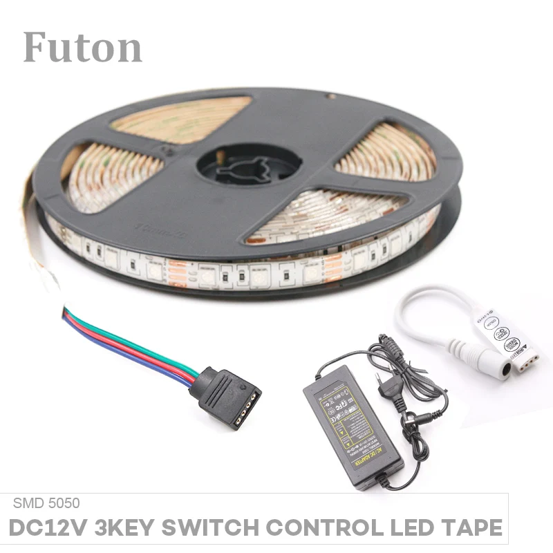 5 m DC12V ключ переключатель управления светодиодный RGB Светодиодные ленты с