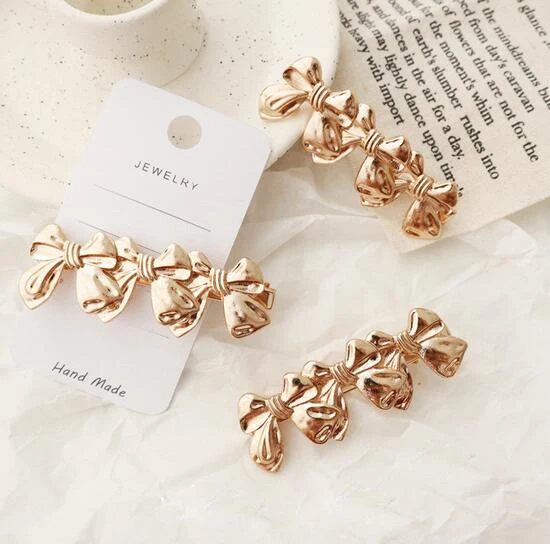 2019 старинные шпильки металлический бант узел заколки для волос девушки Женщины