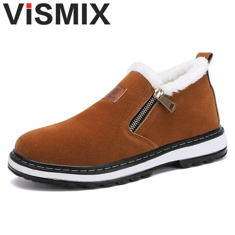 VISMIX/Новые мужские ботинки теплые зимние с плюшевой подкладкой повседневные