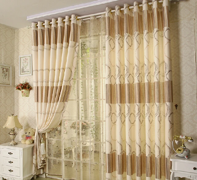 Горячая распродажа белье шторы для гостиной оставляет окна плотными шторами