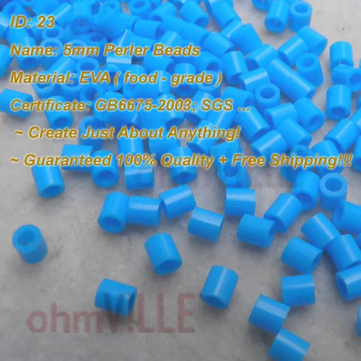 Fused Beads (синий Id: 23) 5 мм бисер перлер ~ создание почти любых гарантия 100% качество +