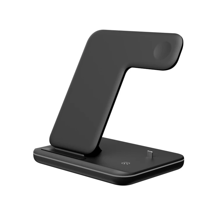 Black 3в1 15 Вт Qi Беспроводное быстрое зарядное устройство для Iphone X/Xiaomi/huawei телефон вертикальное Зарядное устройство Док-станция для Apple Airpods Watch 4 3 2 1 - Тип штекера: Black