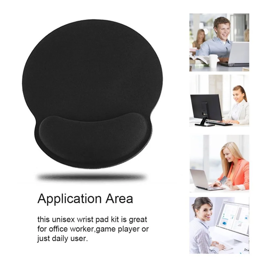 Black wrist holder mouse pad Soft memory foam Ergonomic mat with gel Lycra cloth surface speed verison mousepads | Компьютеры и офис