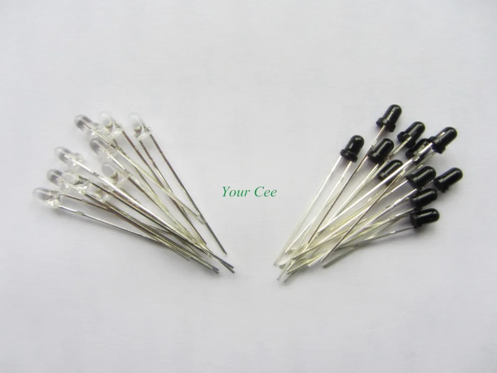 

10pairs LED 3mm 940nm IR Infrared Emitting & Receiving Diode Round Tube Light