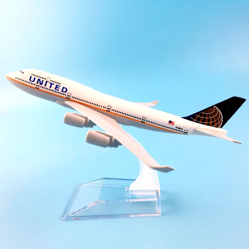 UNITED airliner 16CM BOEING747 AIR модель самолета игрушки для детей самолет подарок на день