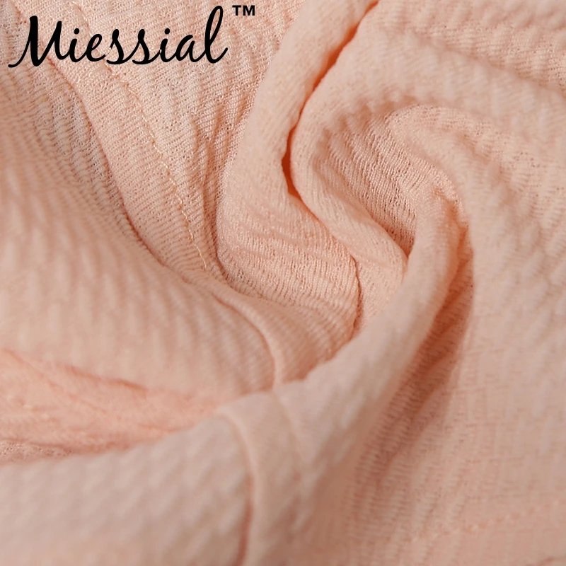 Женская блузка Miessial розовая с открытыми плечами Элегантная Футболка открытой