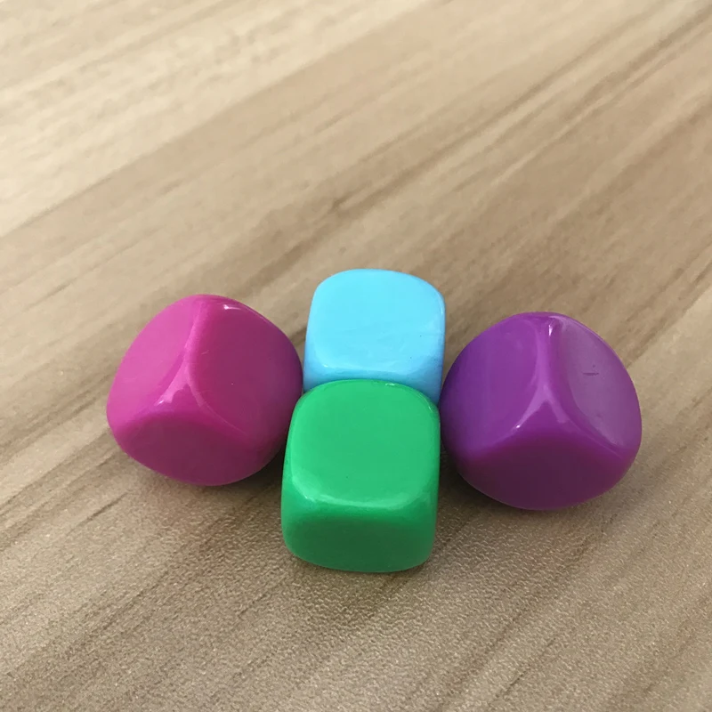 Новые 10 шт./лот 16 мм Пустые кости акриловые закругленные углы Hexahedron цветные могут