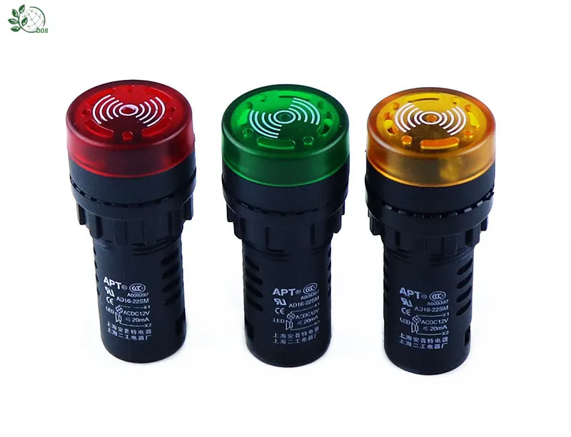 Панель крепление 22 мм светодиодный индикатор зуммера AD16 22SM 12V 24V 110V 220V led