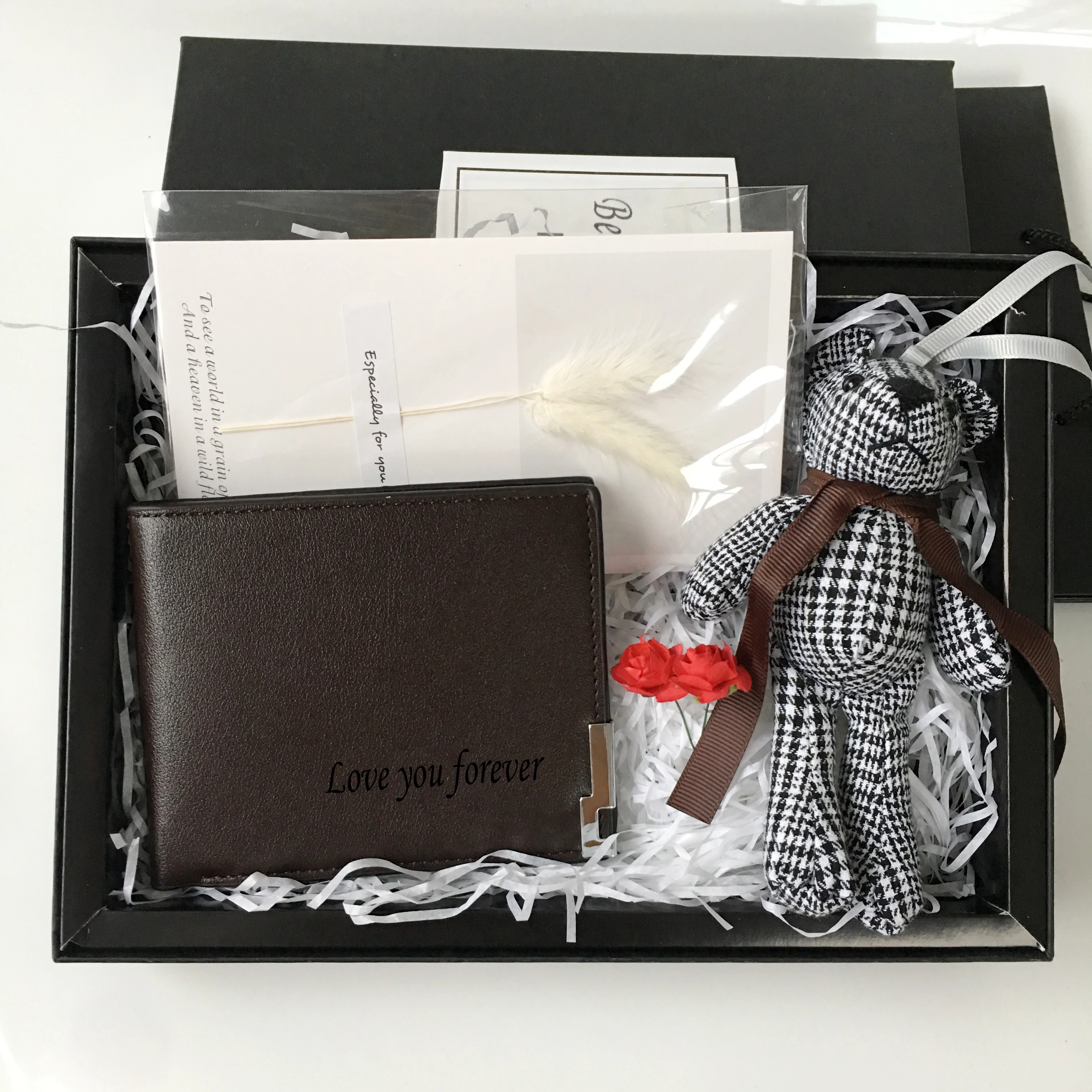 Мужской подарочный бумажник из искусственной кожи подарок на день рождения