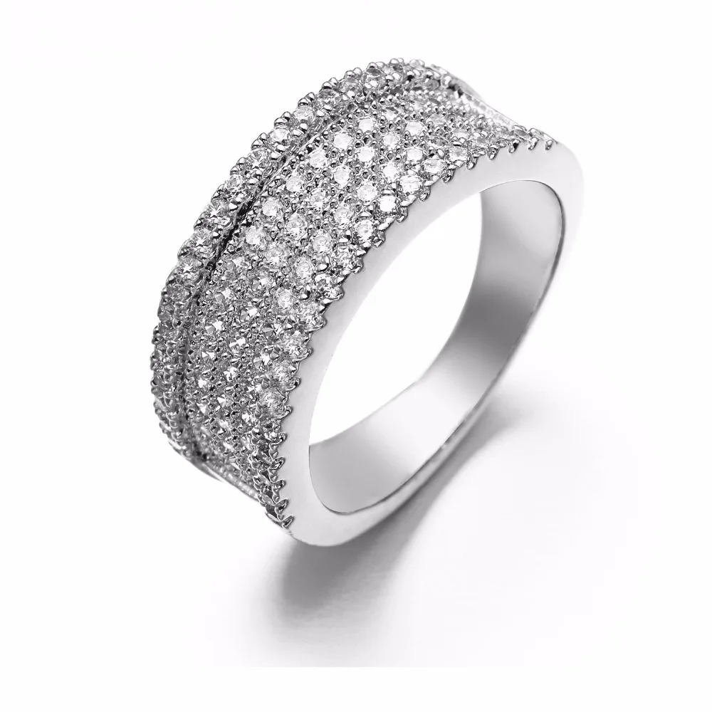 Обручальные кольца с фианитом оптовая продажа модные ювелирные изделия для