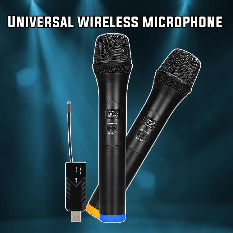 UHF мини двойной Ручной беспроводной микрофон WM 2 Универсальный Mikrofon Master для