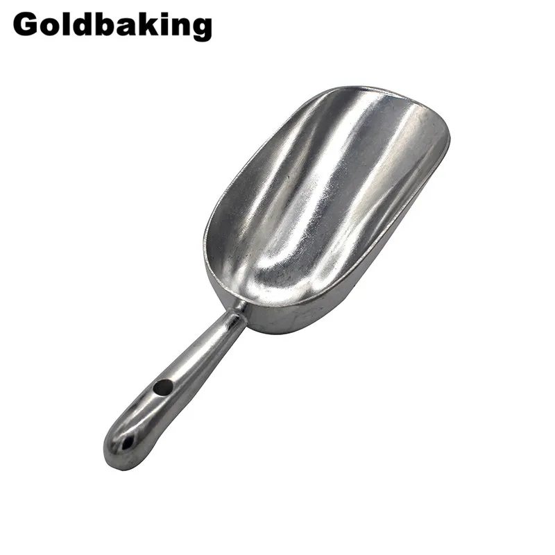 Маленький размер 6 унций алюминиевый брусок совок для льда сухое ведро конфет