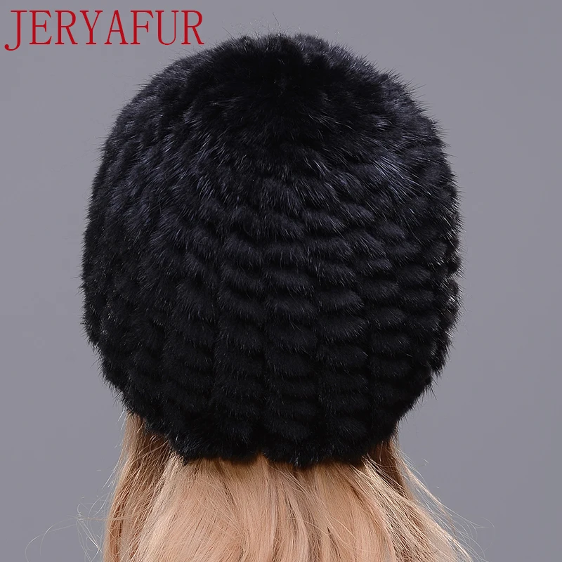 Меховая шапка jeryafur с настоящей мантией Кожаная Шапка Лыжная эластичной шапкой