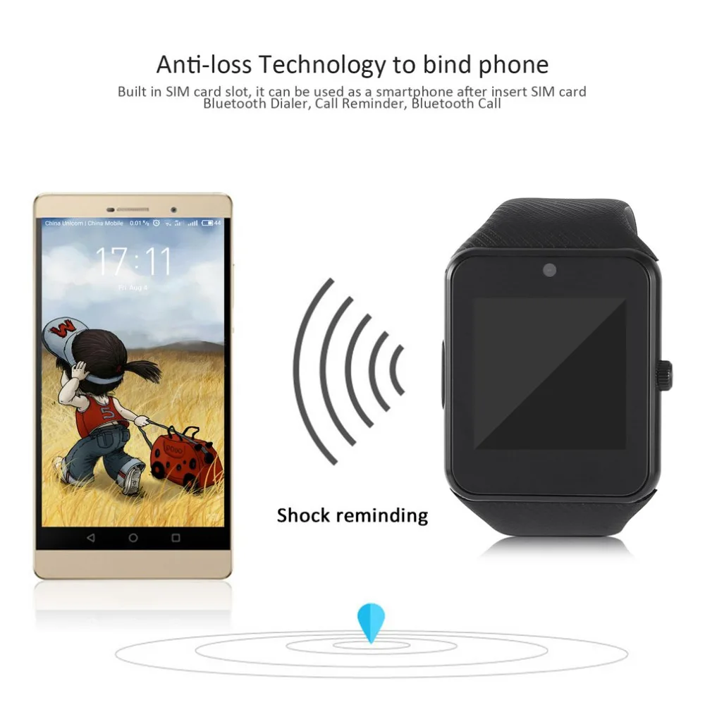Умные часы с Bluetooth GT08 умные поддержкой tf sim карты сенсорный экран GT 08 наручные
