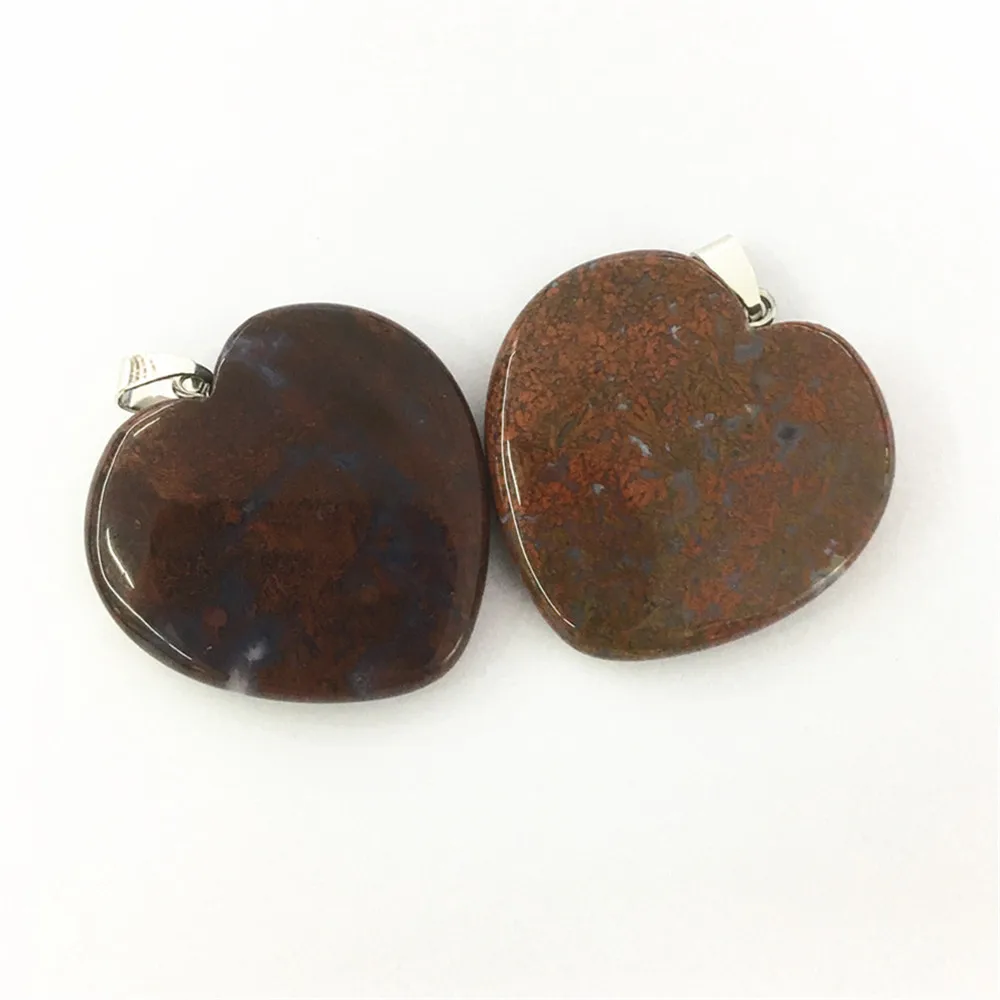 Hot Sale! 2018 Fashion Natural Stone Pendant Heart Shape Pattern Agates Onyx For Jewelry Making 5PCS Free Shipping | Украшения и