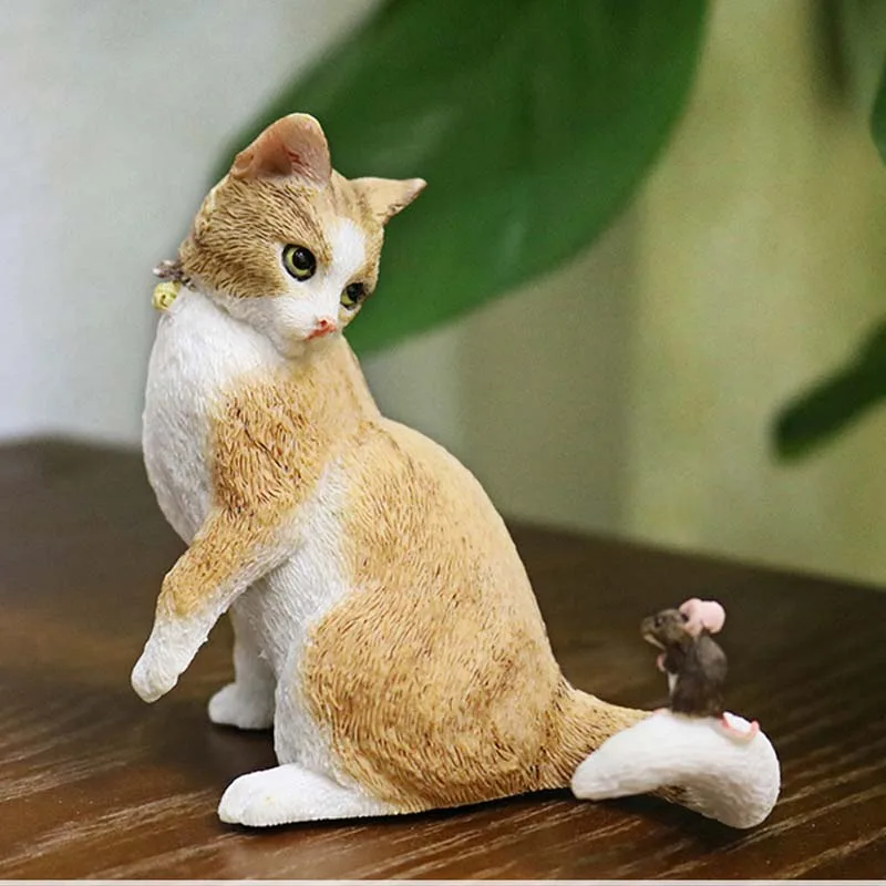 Mnotht 1/6 китайская пасторальная модель кошки желтая Тигр пятнистый питомец мини