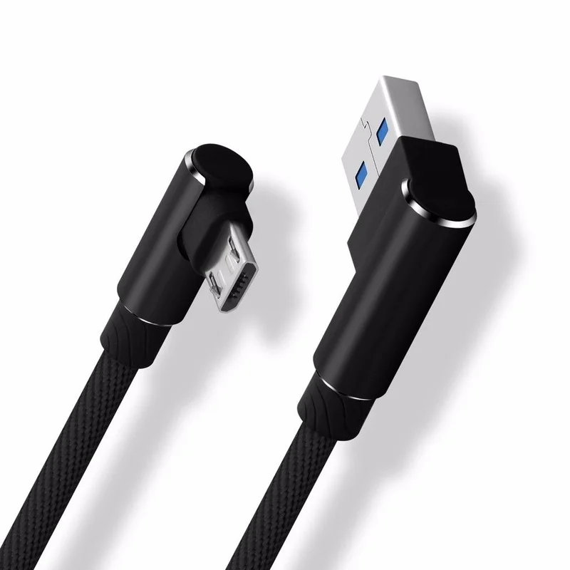 90 градусов USB 8 Pin/Type C/Micro кабель для Android Быстрая зарядка L зарядного устройства iphone