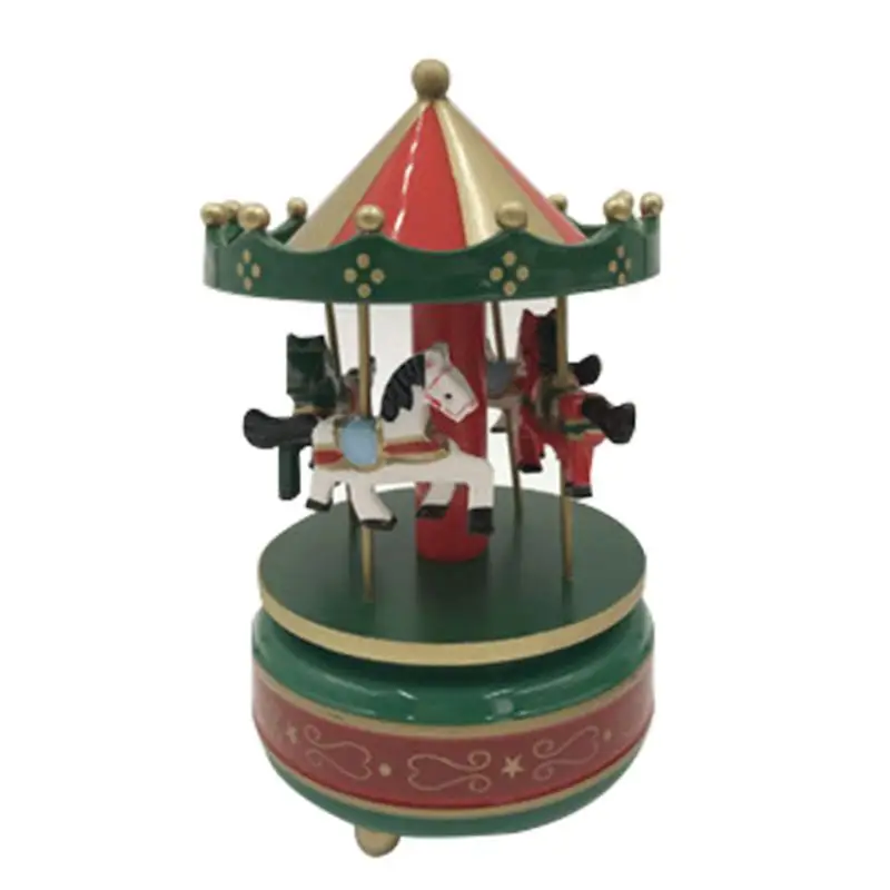 Музыкальная шкатулка carousel деревянная музыкальная Детская кукольная игра