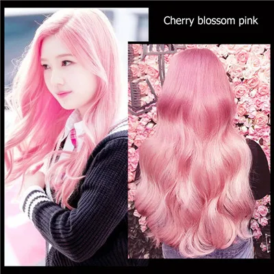 Cherry Blossom Pink 500 мл вишневый цвет розовый воск цветной крем профессиональная полупостоянная краска для волос без аммиака без перекиси волосы маникюр - Цвет: Cherry Blossom Pink