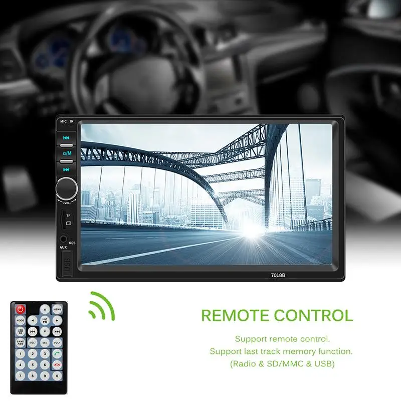 Автомагнитола 7 &quotHD мультимедийный MP5 плеер с сенсорным экраном Bluetooth AUX USB TF FM