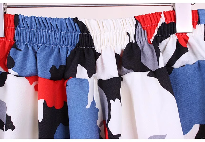 Женские плиссированные мини-юбки с разноцветным принтом Модные Дизайнерские