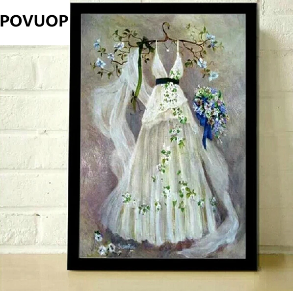 Алмазная вышивка POVUOP 30*40 см полная свадебная живопись мечты круглая крестиком |