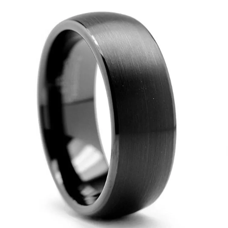 10 шт./лот 8 ММ Оптовая Мужская Черный Вольфрама Обручальное Кольцо для Мужчин Comfort
