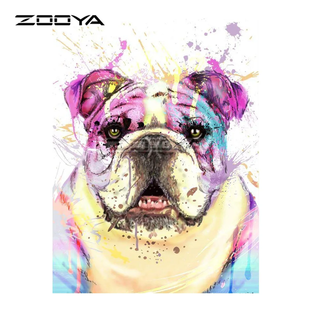 ZOOYA Алмазная вышивка 5D DIY алмазная живопись красочная Собака Хаски животное
