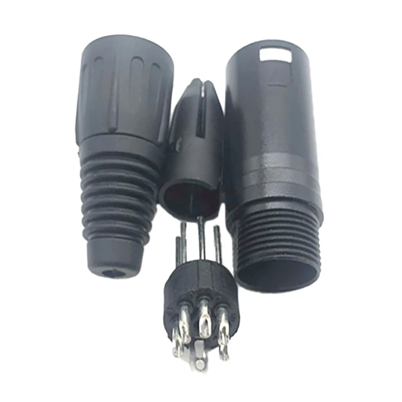 XLR 3/4/5 Pin черного цвета для маленьких мальчиков Cannon XLR аудио разъем для подключения микрофона сбалансированный штекер для микрофона пайки прямые волосы