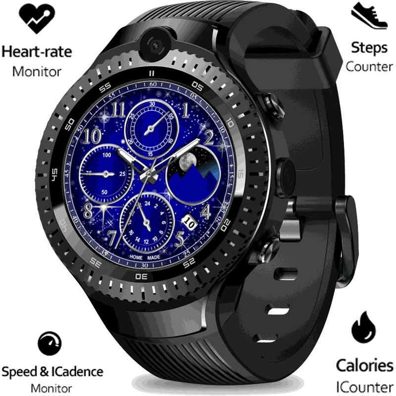 Смарт-часы с GPS 4G телефон Android WIFI карты водонепроницаемый циферблат напоминание о